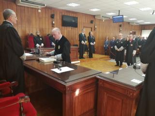 El magistrado Joan Perarnau durante la jura de su cargo
